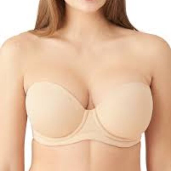 WACOAL 854119 "Not a Nursing BRA" 30D FREE SHIP Strapless Underwire Option traps - Picture 1 of 3